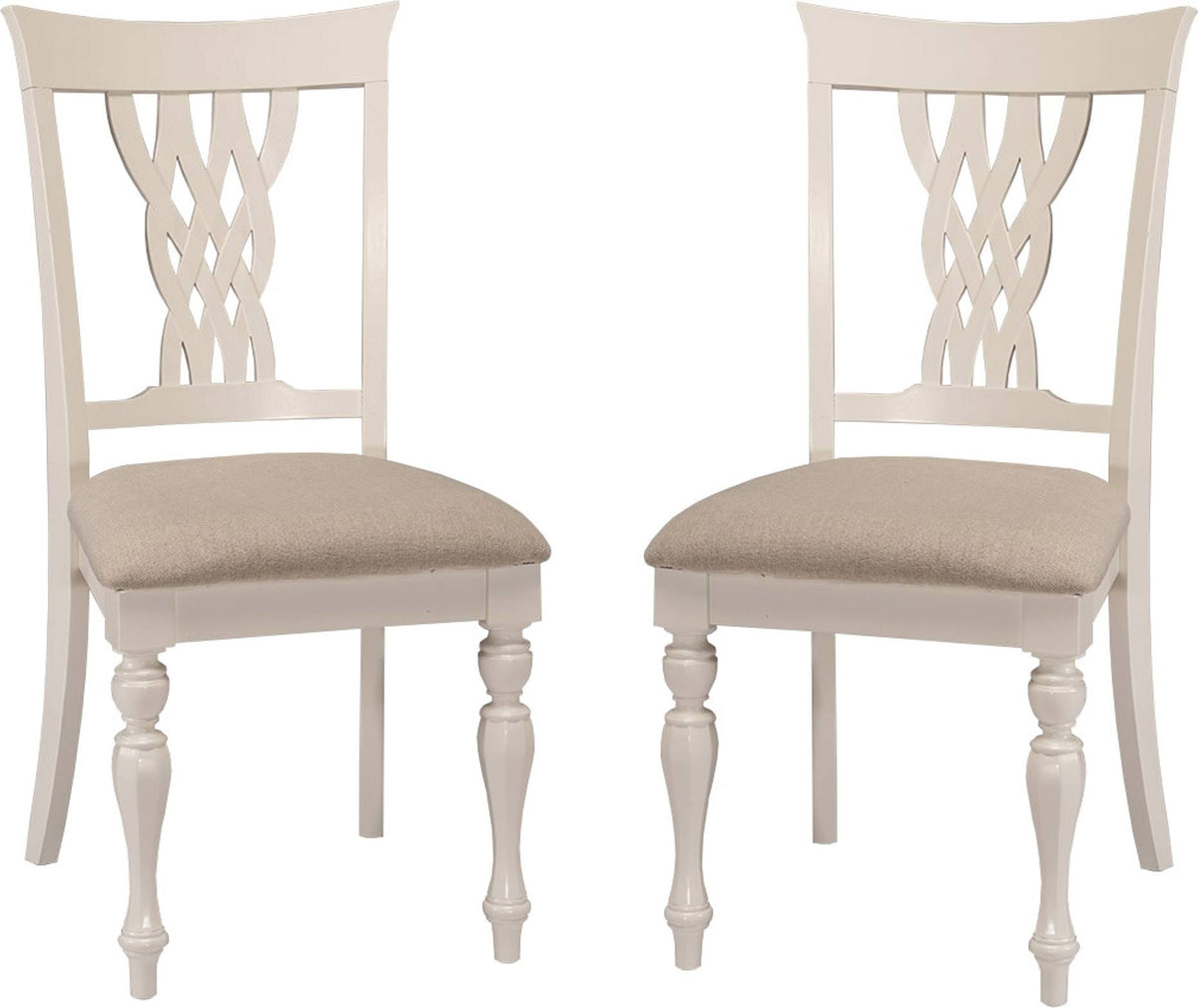 White Dining Chair Set of 2 D949