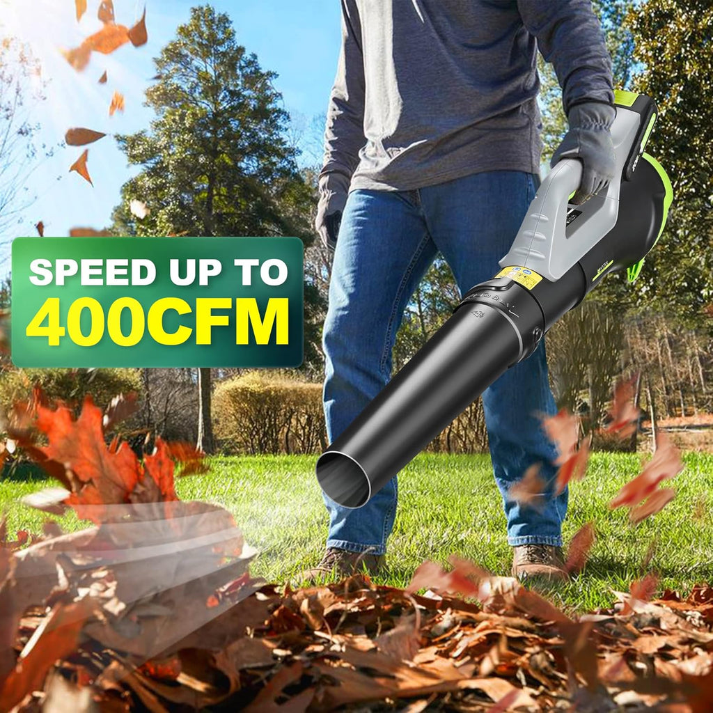 Cordless Leaf Blower 400CFM Variable Speed Battery Operated Z82991