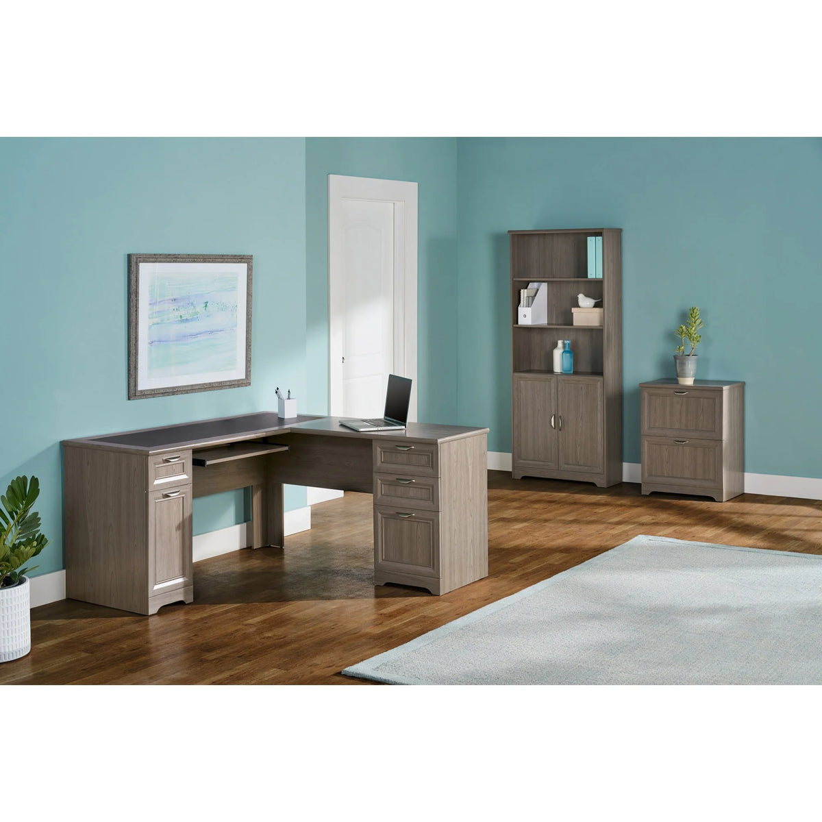 Gray L-Shape Corner Desk X691
