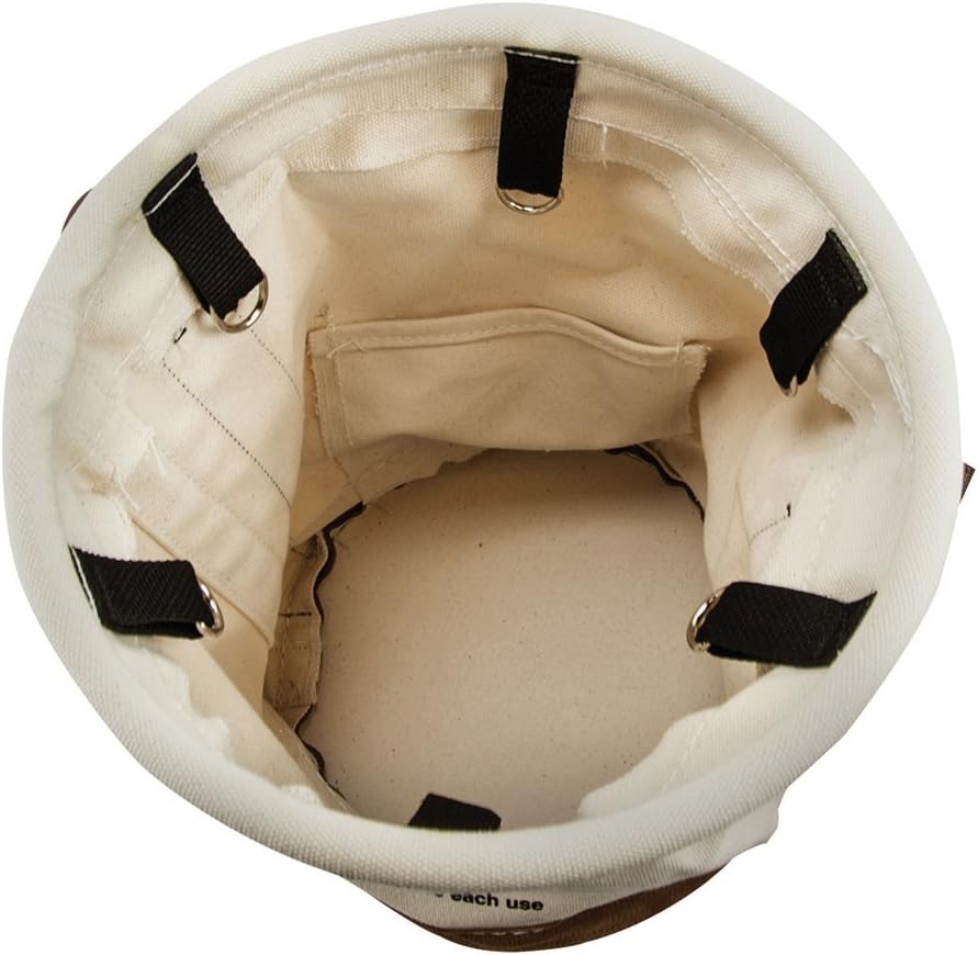 Canvas Bucket with Leather Bottom D177