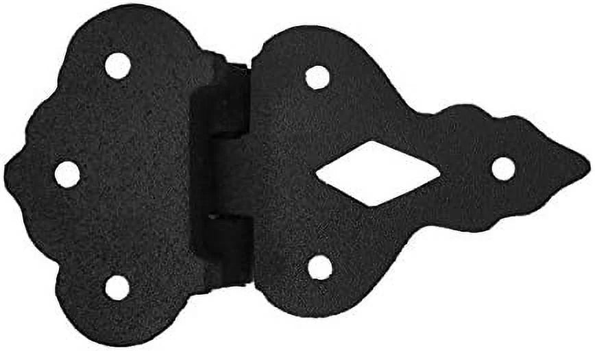 Black Wrought Iron 3/8 In. Offset Cabinet Hinge, Pack Of 4 S417575