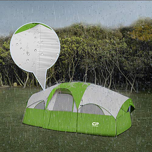 8 Person Weather Resistant Camping Tent with Carry Bag N338471