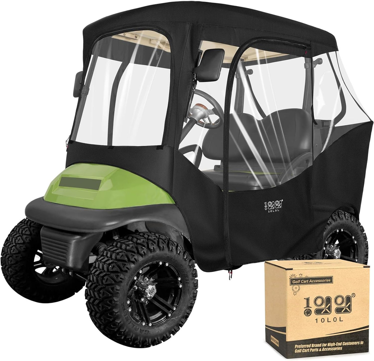 2 Passenger Golf Cart Enclosures Cover Black M55846