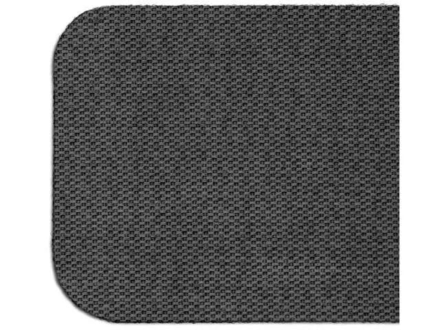 Set of 15 Skid-Resistant Double-Ribbed Carpet Stair Treads Smokey Black 8 in. x 27 in. K16601