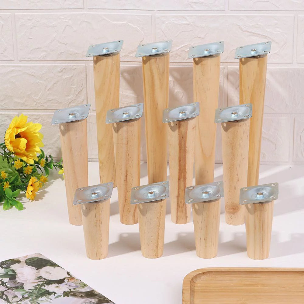 4Pcs Wooden Furniture Legs 15CM Straight Foot Z632217