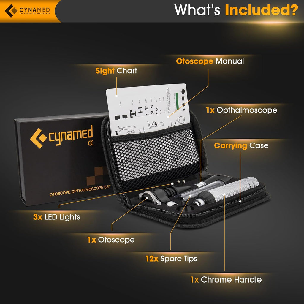 2-in-1 Ear Scope Set with Sight Chart and Carry Case G1875