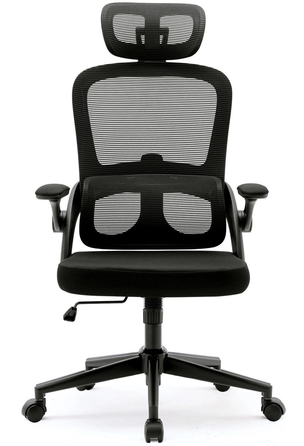Black Ergonomic Mesh Office Chair with Headrest and Lumbar Support G1926