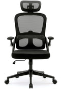 Black Ergonomic Mesh Office Chair with Headrest and Lumbar Support G1926