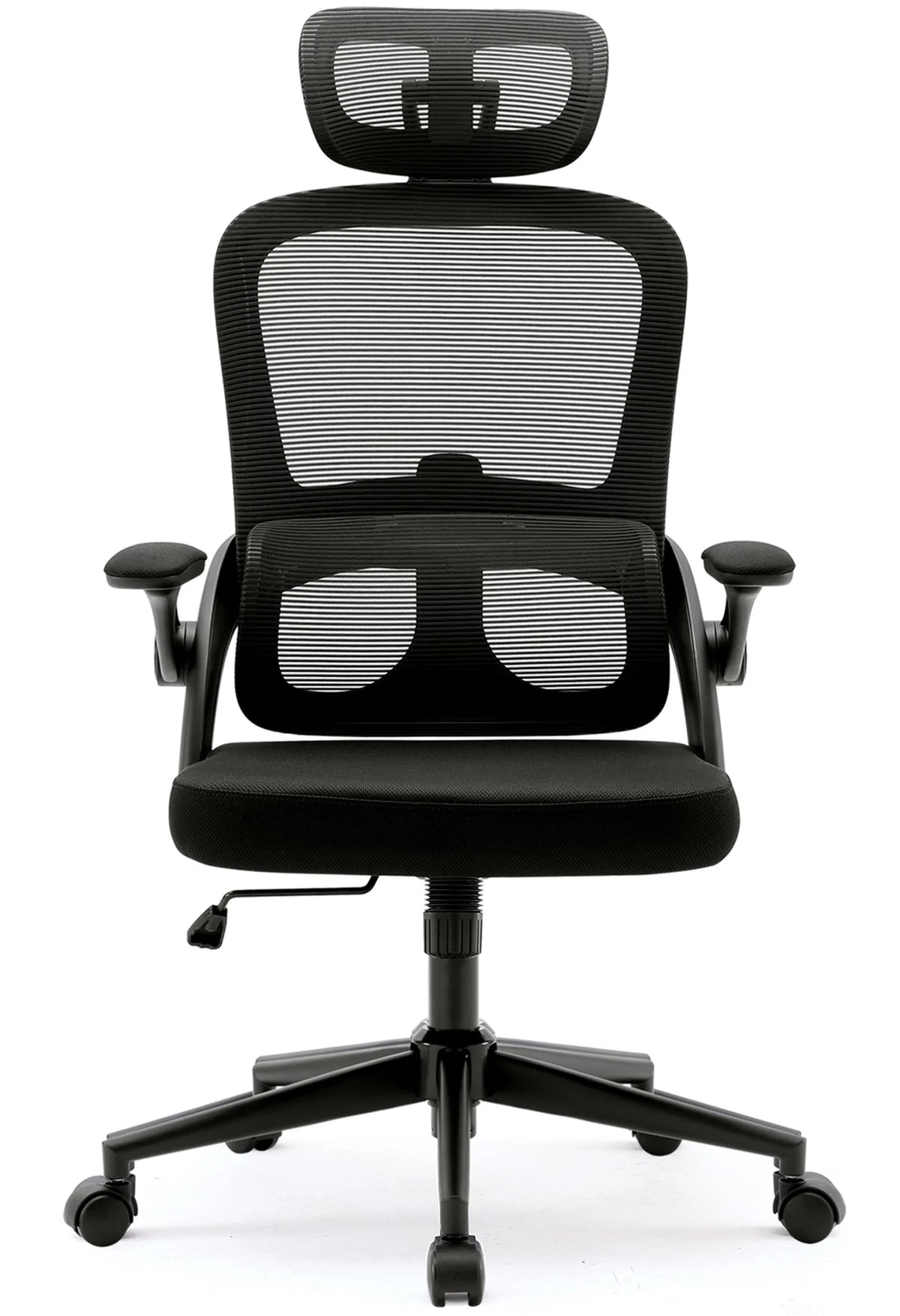 Black Ergonomic Mesh Office Chair with Headrest and Lumbar Support G1926