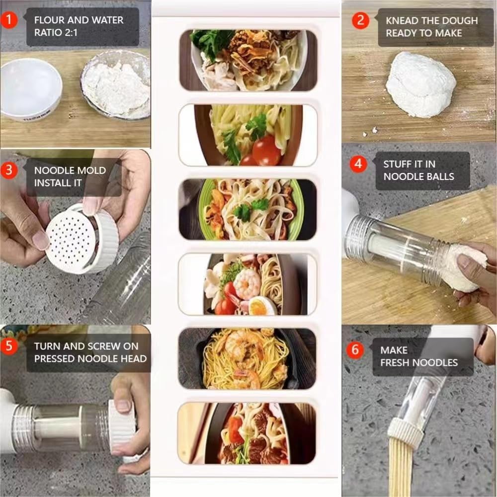 6-in-1 Cordless Electric Pasta Maker with Moulds and Cutter O51914