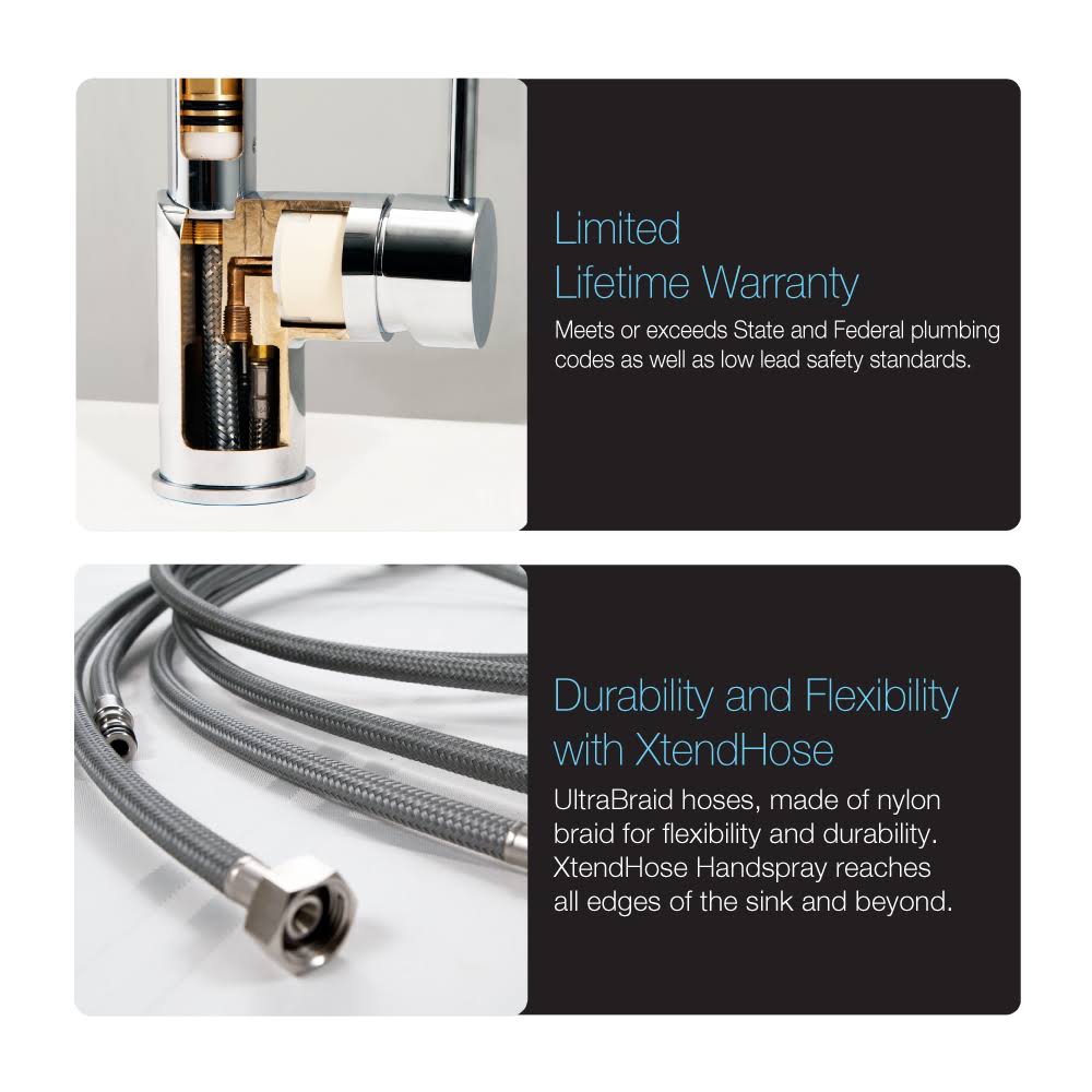 Polished Chrome Pull Down Kitchen Faucet I521200