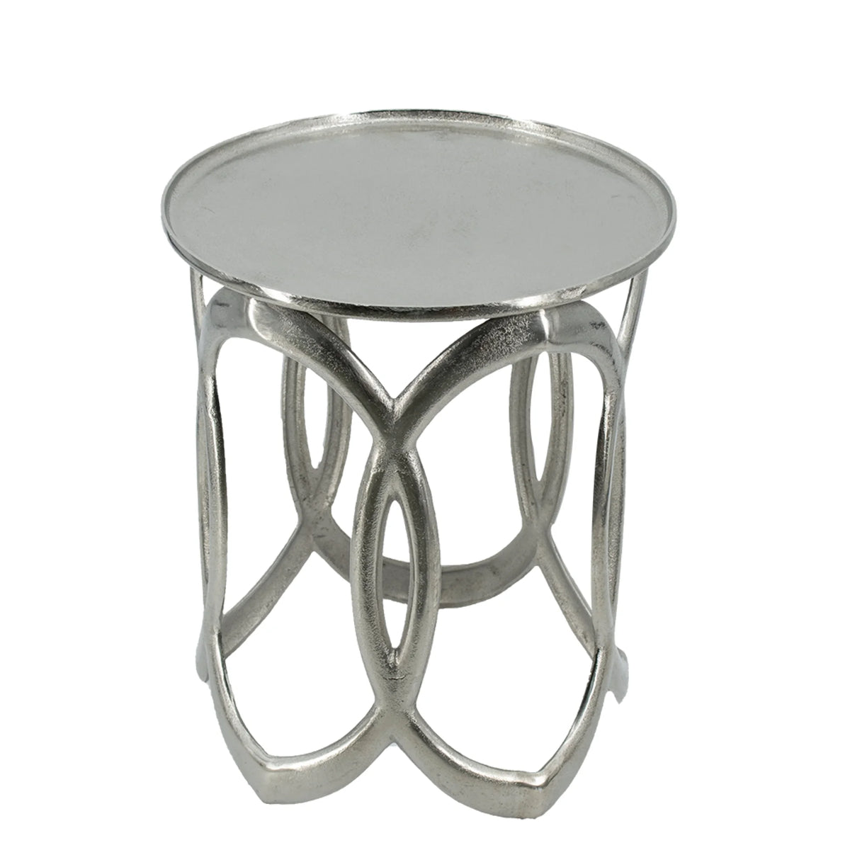 Round Aluminum Nesting Side Tables 2ct X826