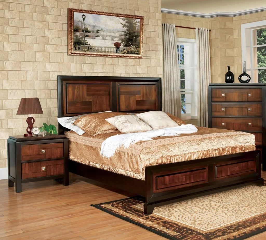 Solid Wood 2-Drawer Nightstand M182967
