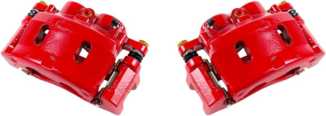 Red Powder Coated Caliper Assembly Pair Set F554