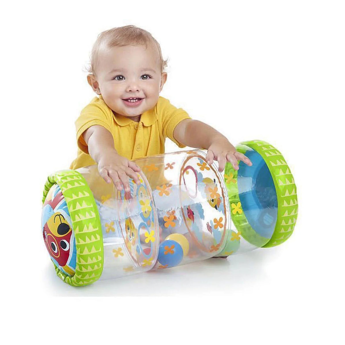 Inflatable Baby Walker Crawling Toy with Bell D390361