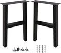 Set of 2 Metal Table Legs 28 Inch Height 18 Inch Wide with 4 Casters B6287