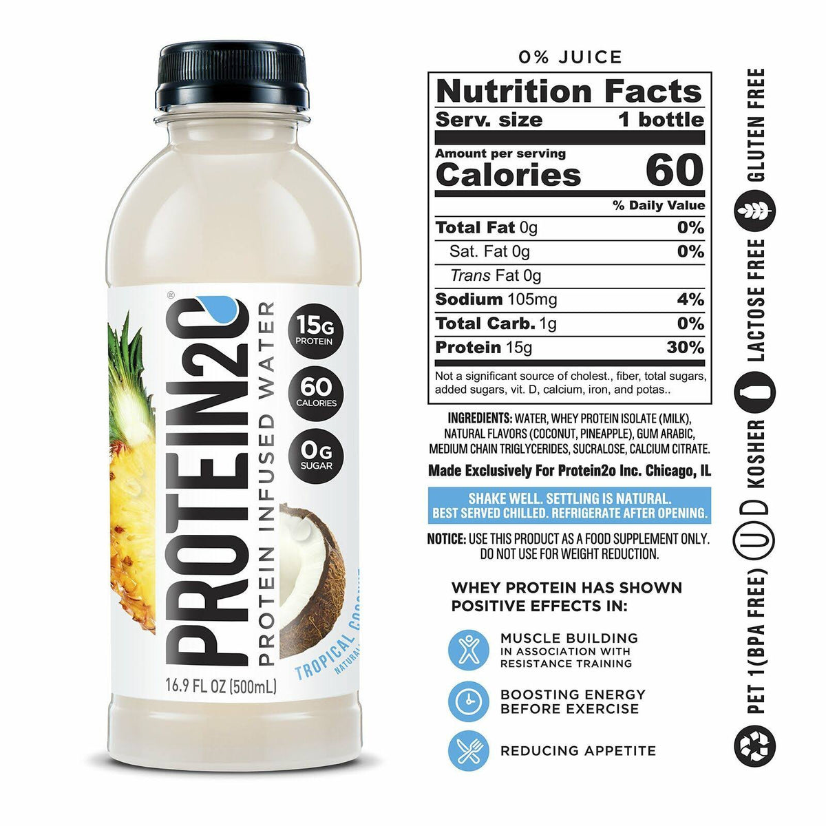 Low Calorie Whey Protein Drink 16.9 oz Pack of 12 S44189