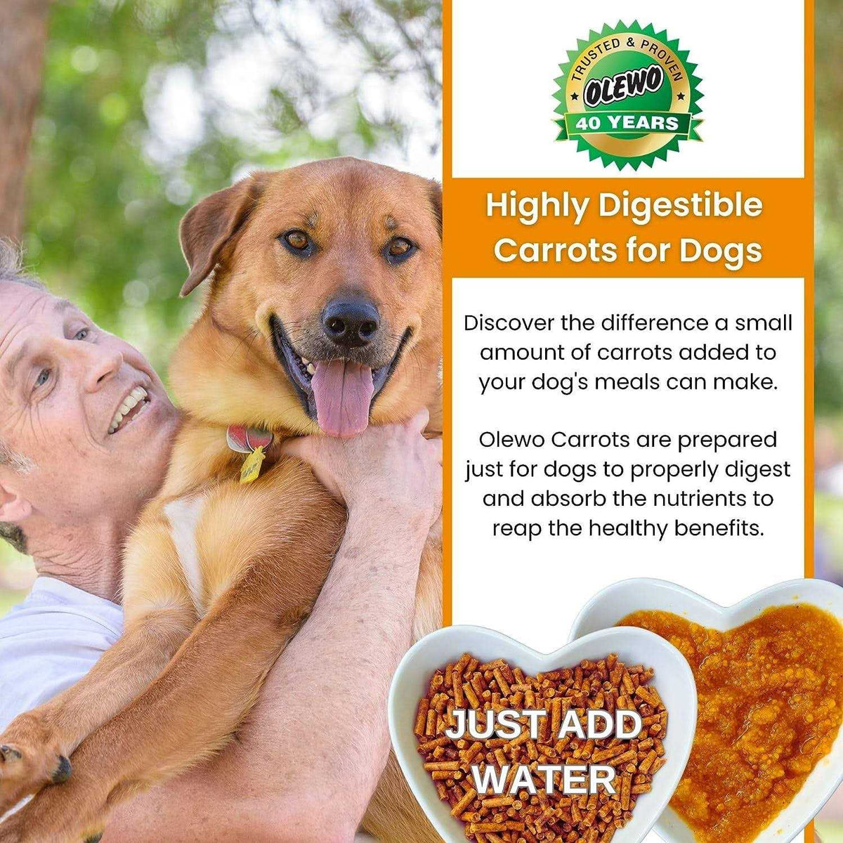 Carrots for Dogs Fiber Dog Food Toppers I35444