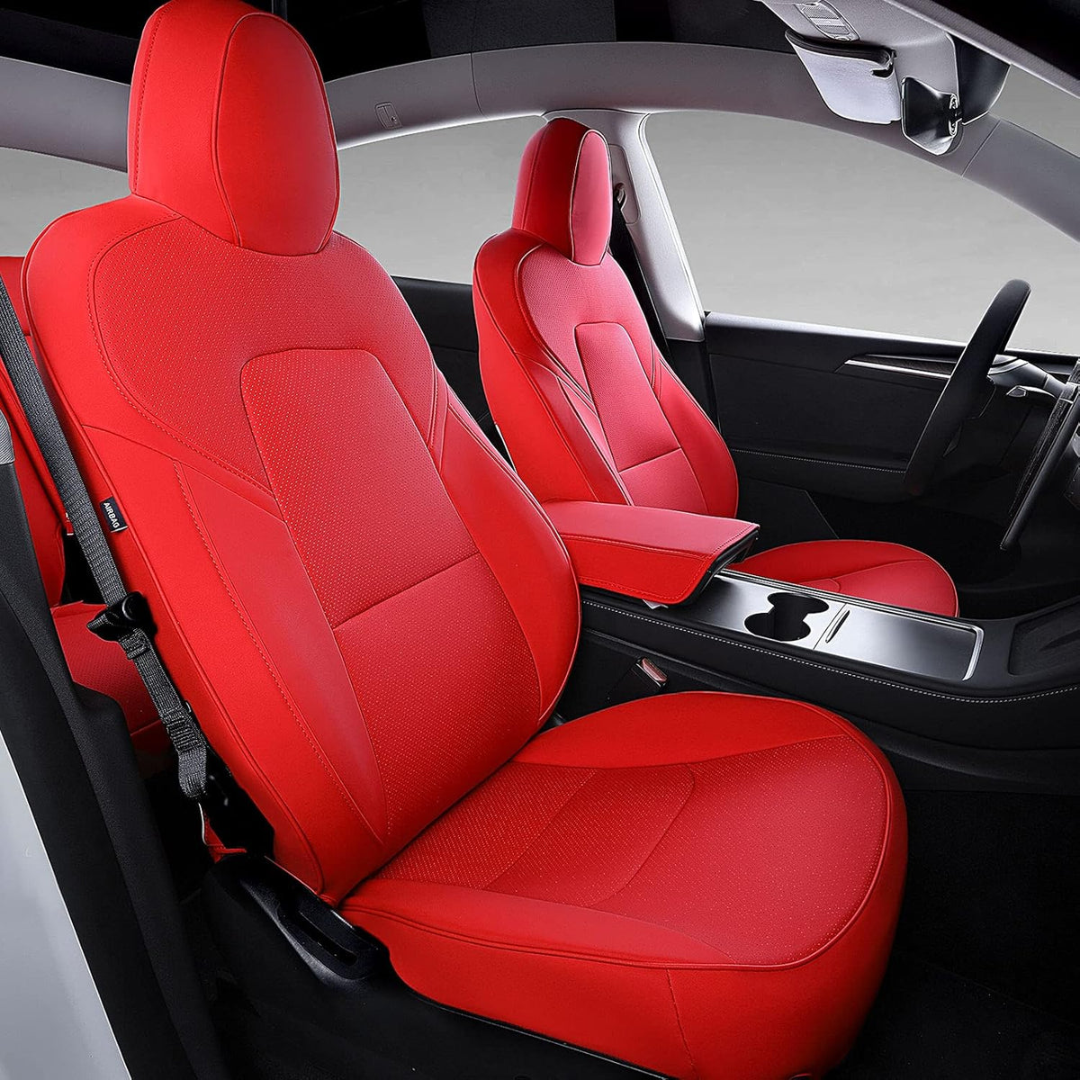 White Nappa Leather Car Seat Cover C999957
