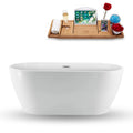Freestanding Tub and Tray in White X66779