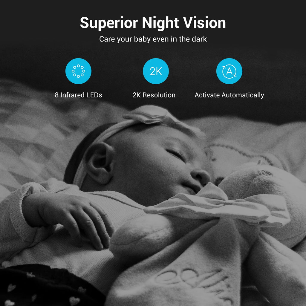 2K Security Camera with Night Vision and 2-Way Audio Y682