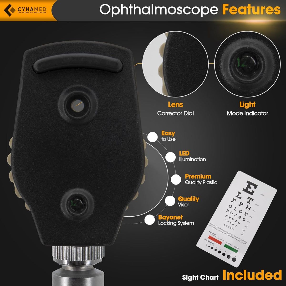 2-in-1 Ear Scope Set with Sight Chart and Carry Case G1875