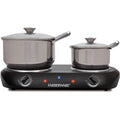 Black Double Burner Electric Cooktop Y22099