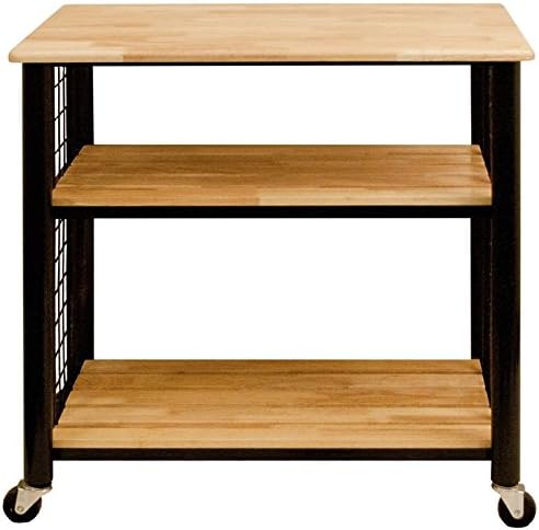 Contemporary Kitchen Cart in Black R293