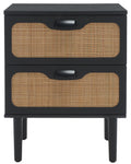 Black 2 Drawer Nightstand M238