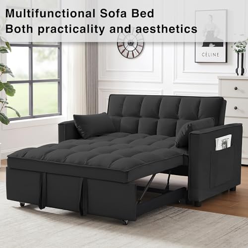 Velvet Convertible Sleeper Sofa Bed E11866