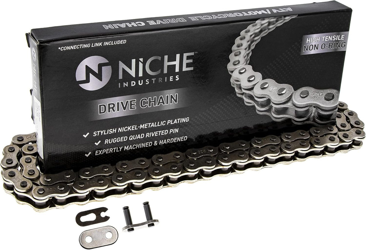 Drive Sprocket Chain Combo Front 14 Rear 38 Tooth 520NZ Standard 98 Links Pack of 2 Z326