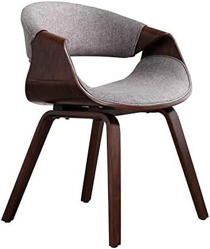 White Upholstered Butterfly Accent Chair with Wood Legs S13362