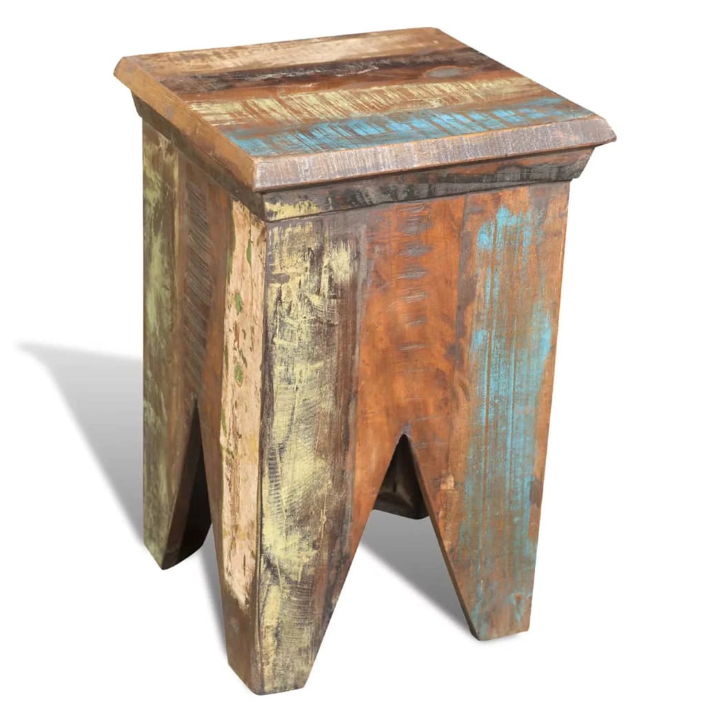 Solid Reclaimed Wood Stool U704