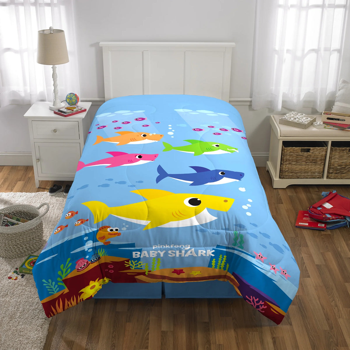 2-Piece Twin/Full Comforter Set, Reversible, Microfiber L4523