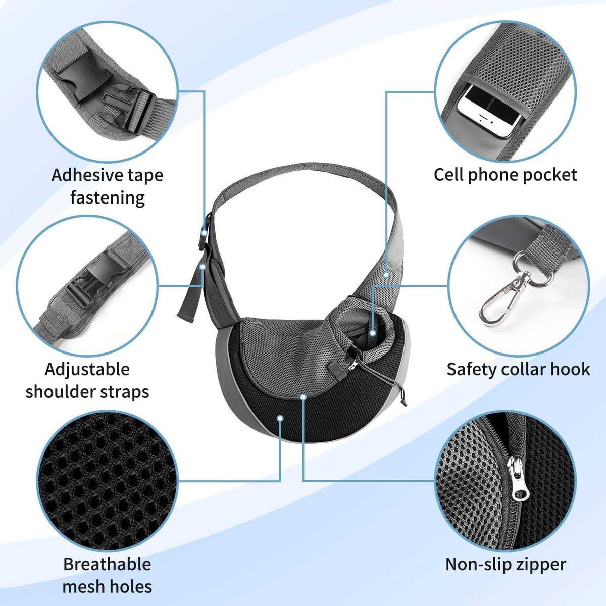 Breathable Mesh Pet Dog Sling Carrier N576074