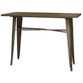 Counter Height Metal Dining Table with Wood Top R91019