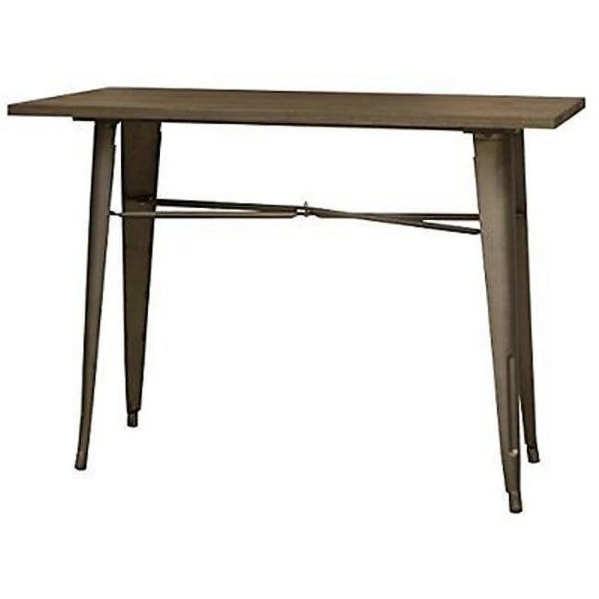 Counter Height Metal Dining Table with Wood Top R91019