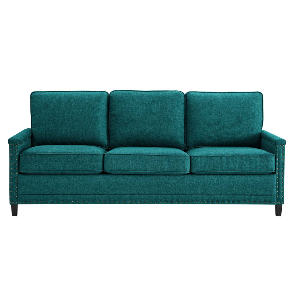 Teal Upholstered Fabric Sofa R929
