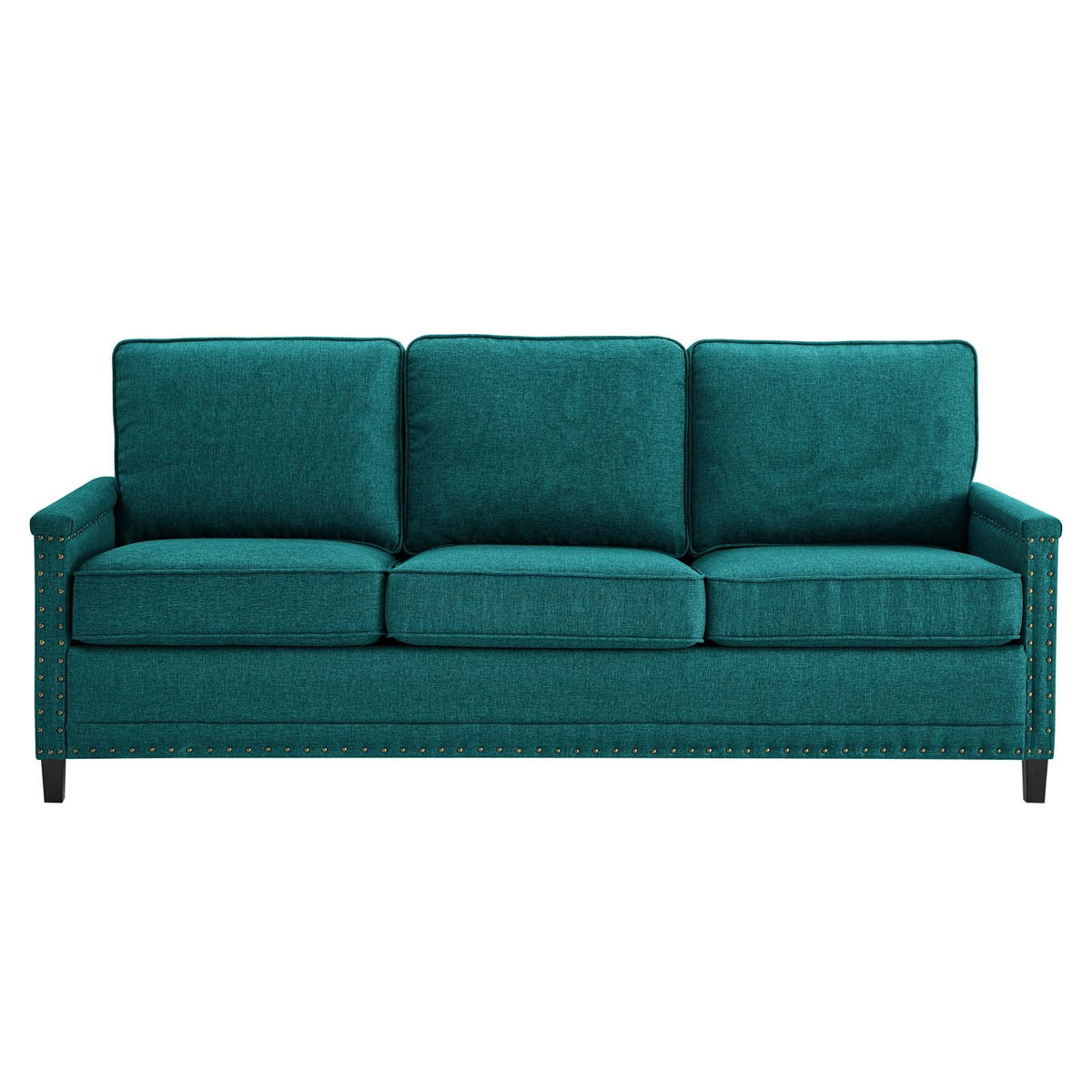 Teal Upholstered Fabric Sofa R929