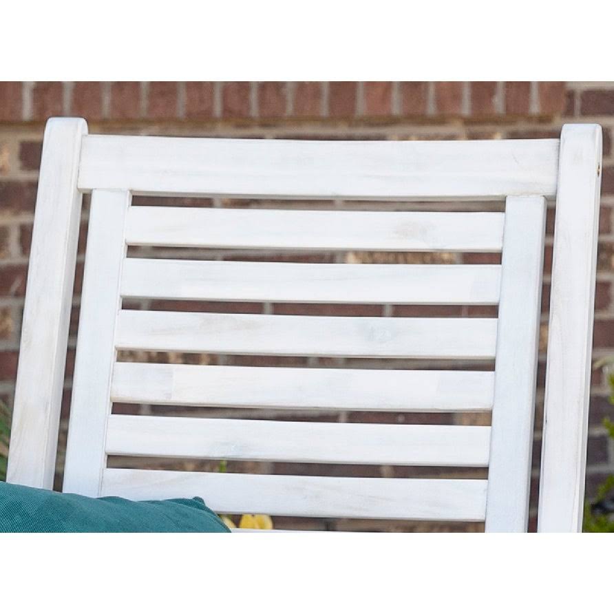Dark Brown Solid Acacia Wood Rocking Patio Chair W893832