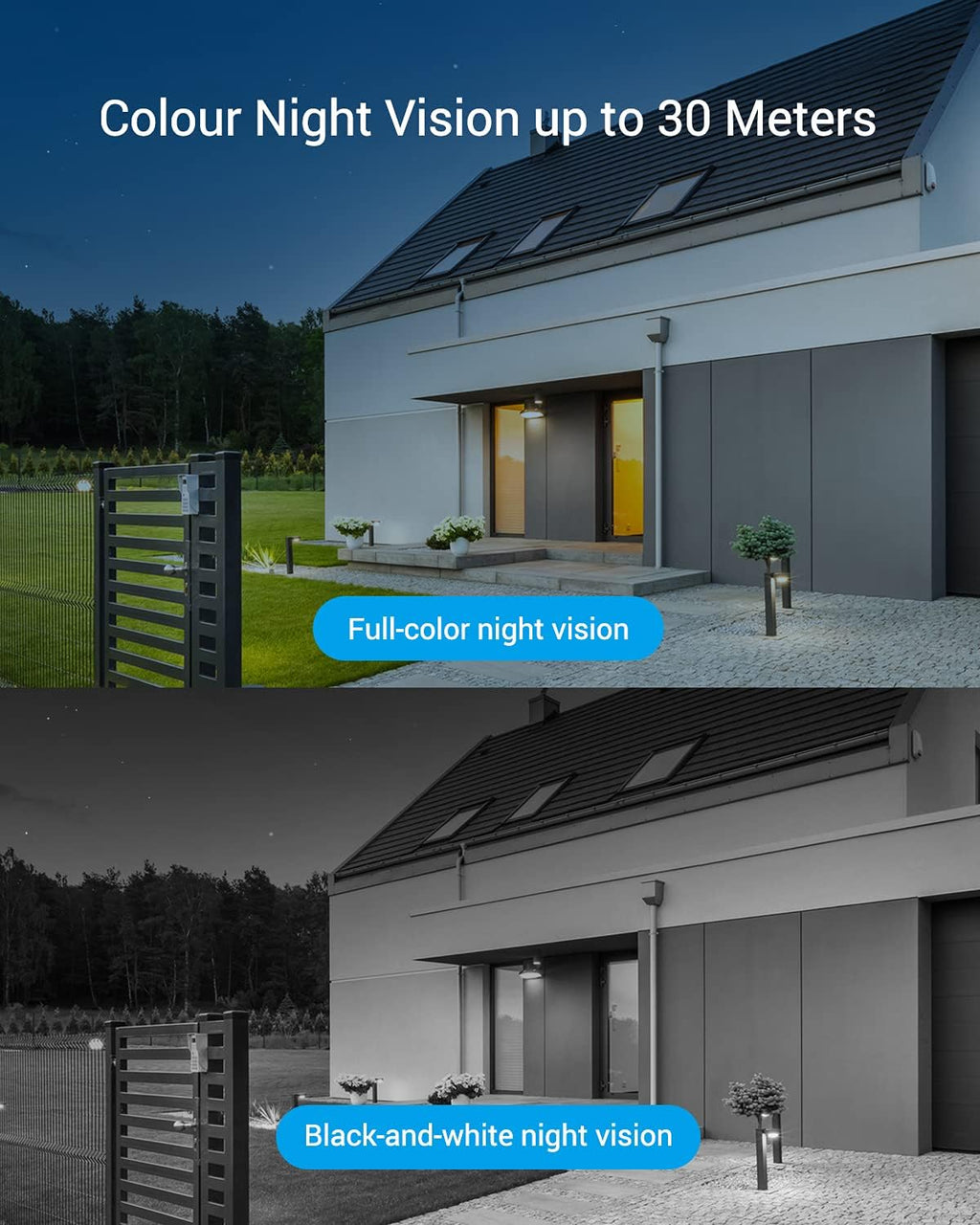 2K WiFi Security Camera with Color Night Vision and IP67 Waterproof U1121