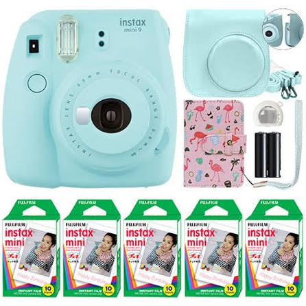 Instax Mini 9 Instant Camera Clear Purple + 50 Film Sheets E275833
