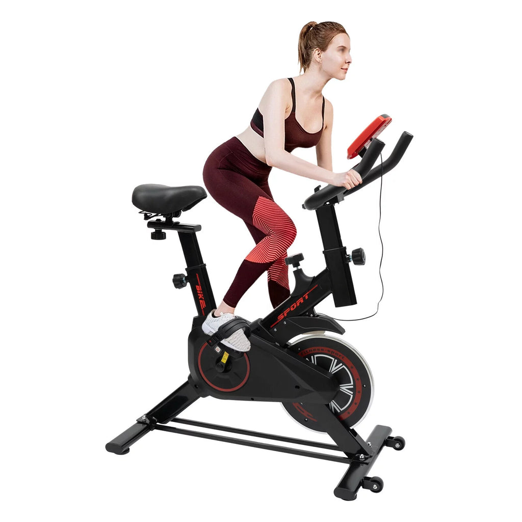 Indoor Cycling Exercise Bike White U822727