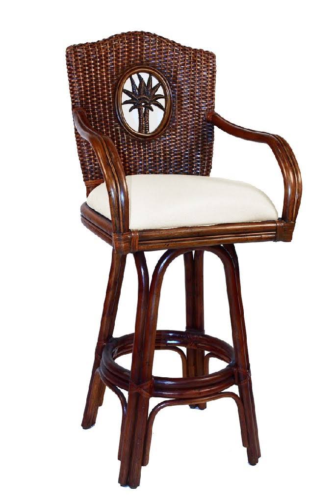 Swivel Rattan & Wicker Counterstool R476