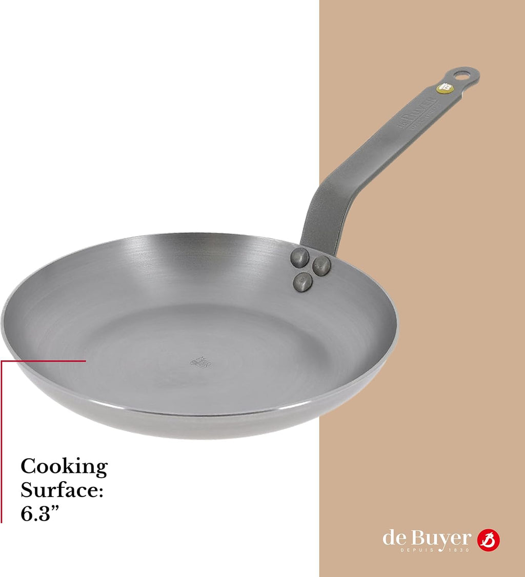 Mineral B Omelette Pan Nonstick Frying Pan Carbon and Stainless Steel Induction-ready 9.5 Z978