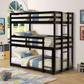 Twin-Over-Twin Solid Pine Wood Bunk Bed with Trundle and 4 Storage Drawers I723