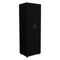 Black Two-Door Armoire with Two Internal Shelves and Rod J86290