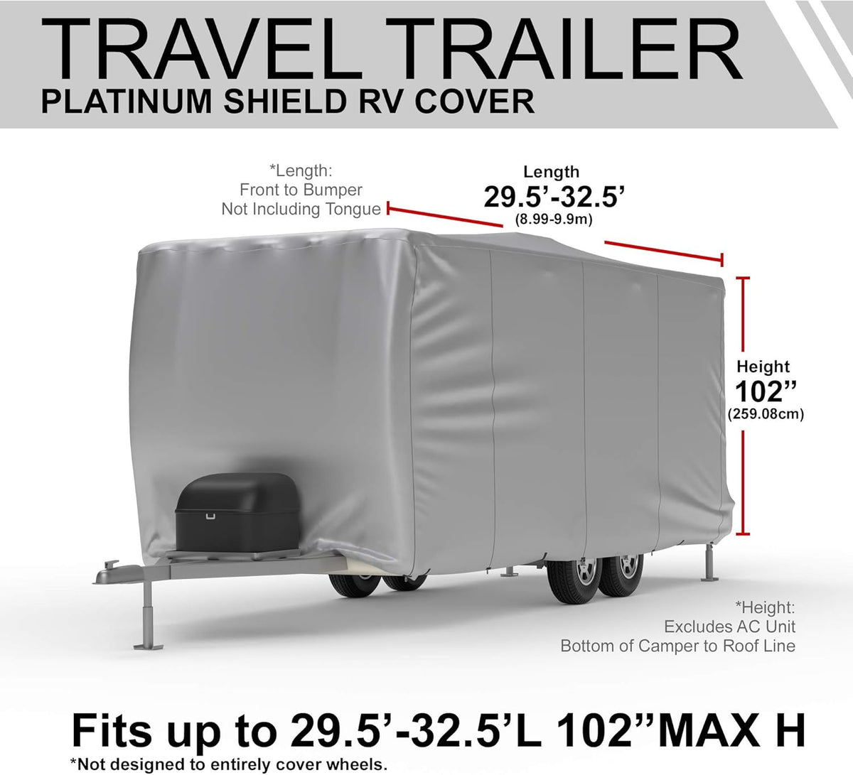 Weatherproof RV Cover for 18.5' - 20.5' Travel Trailer E321