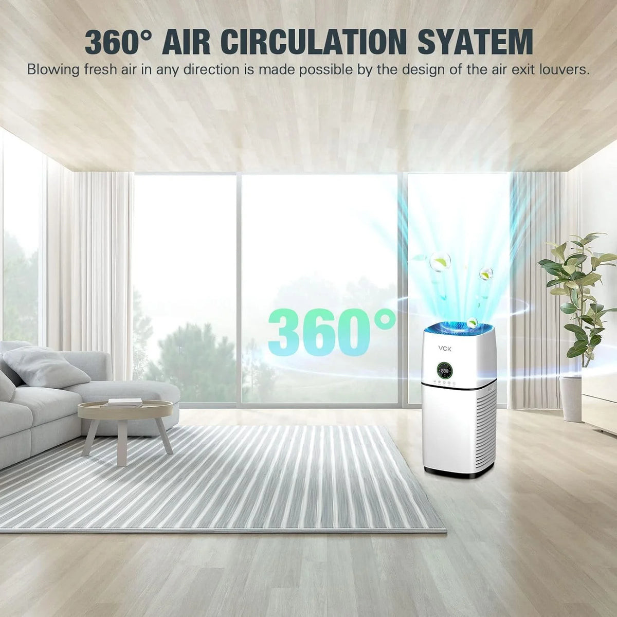 Air Purifier with H14 True HEPA Filter and PM2.5 Monitor J89435