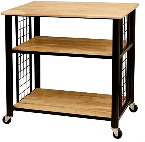 Contemporary Kitchen Cart in Black R293